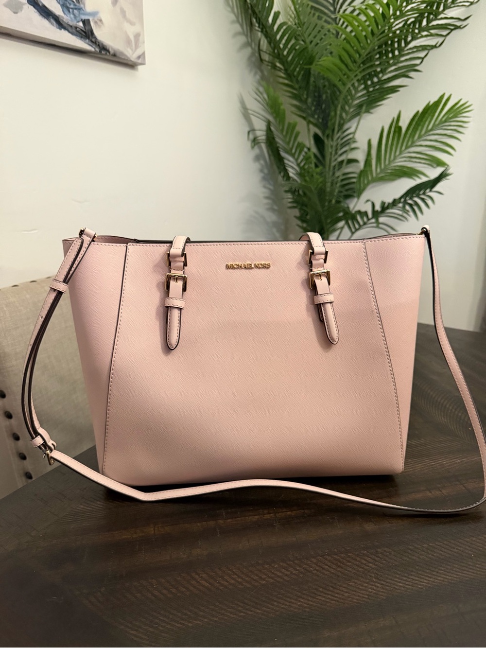 Michael Kors Blush Pink Leather Shoulder Tote